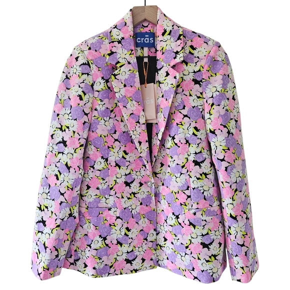 Anthropologie Crās Floral Maggiecras Blazer NWT Size 38 - Picture 3 of 12